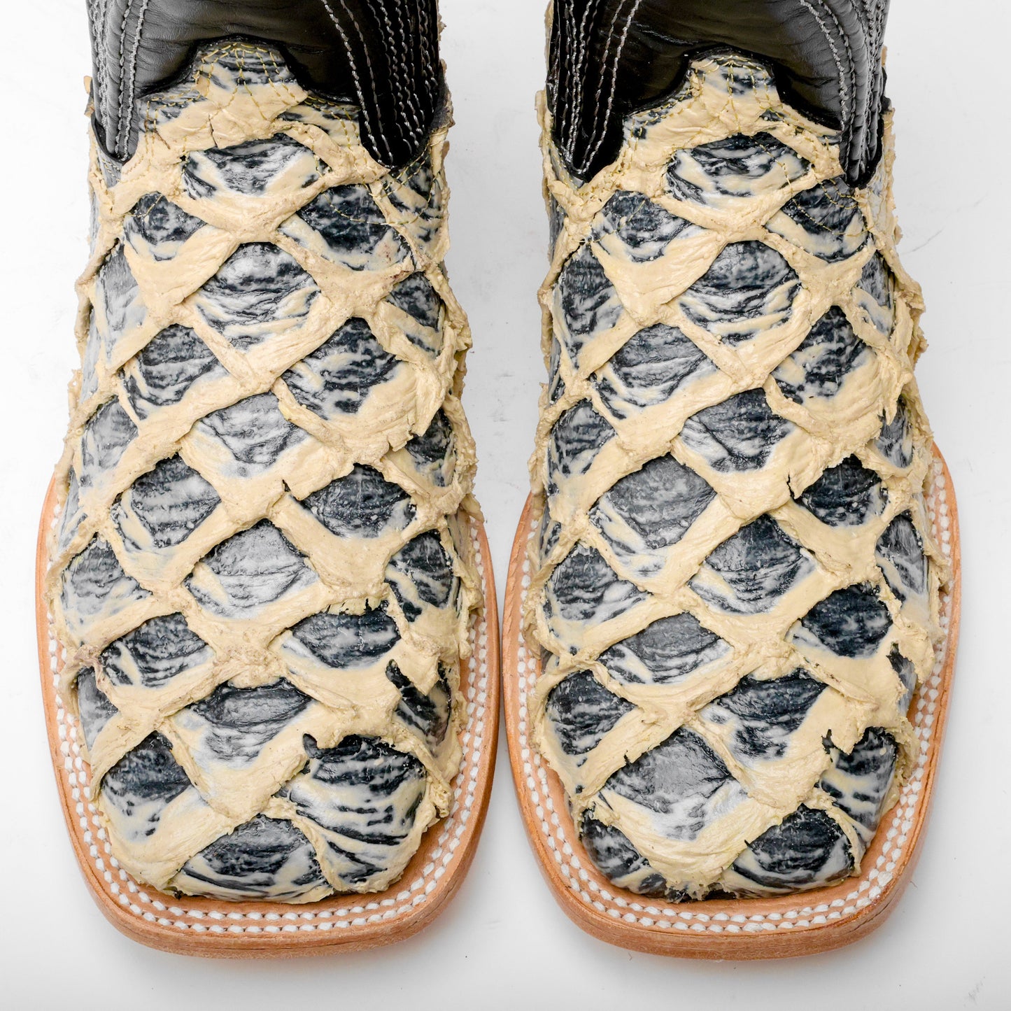 EclipseOrix Jumbo Pirarucu Leather Boots - Square Toe