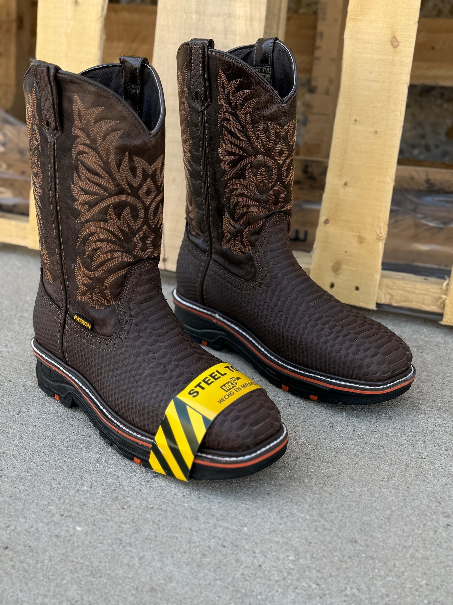 9830 Python Print Cafe Boots