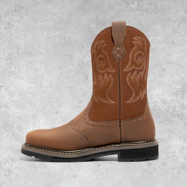 Men's Western-styled Steel-toe Work Boots