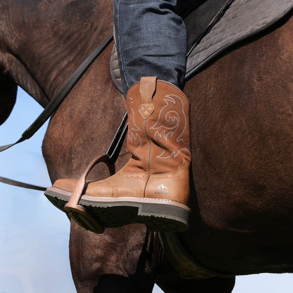 Men's Western-styled Steel-toe Work Boots