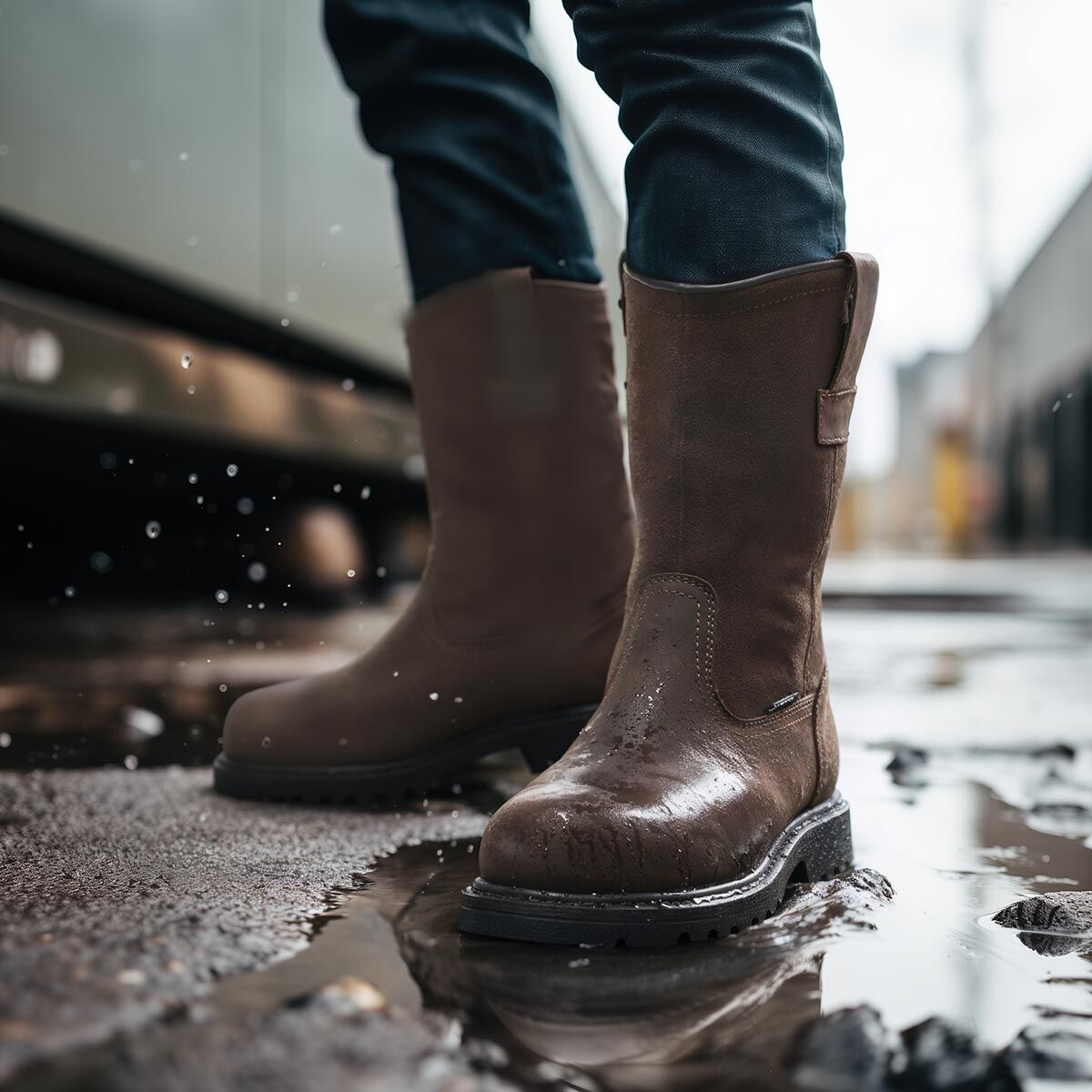 Men's Waterproof Wellington Work Boots
