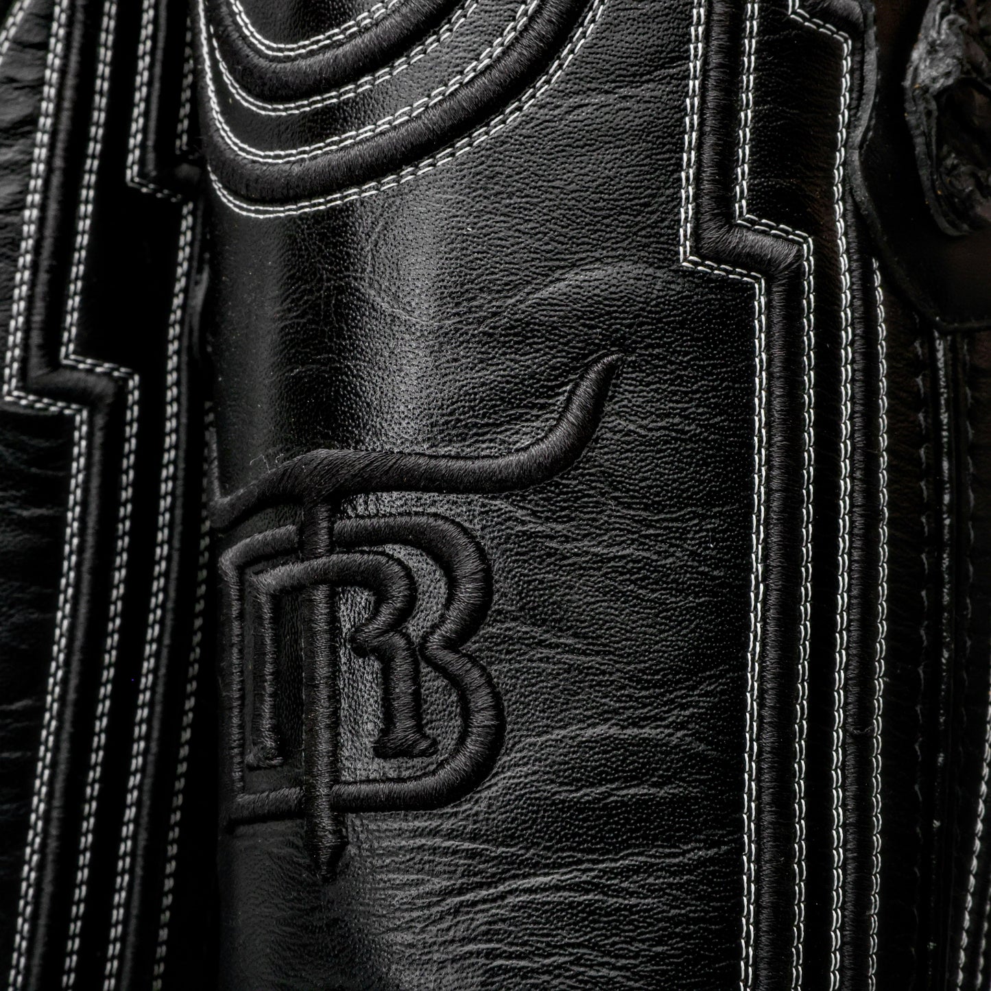 Matte Black Genuine Pirarucu Boots - Square Toe