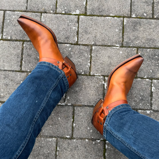 Crocodile With Calf Ankle Zippe
