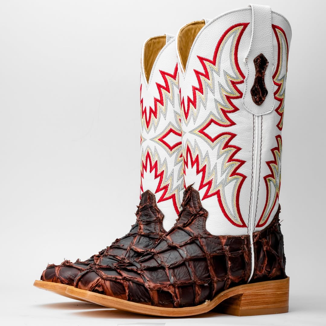 NEW Rustic Brown GENUINE Pirarucu Boots