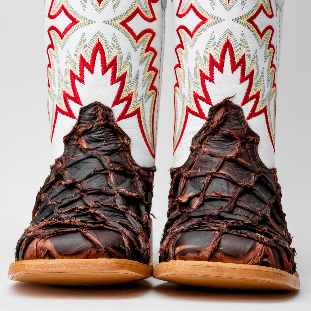 NEW Rustic Brown GENUINE Pirarucu Boots