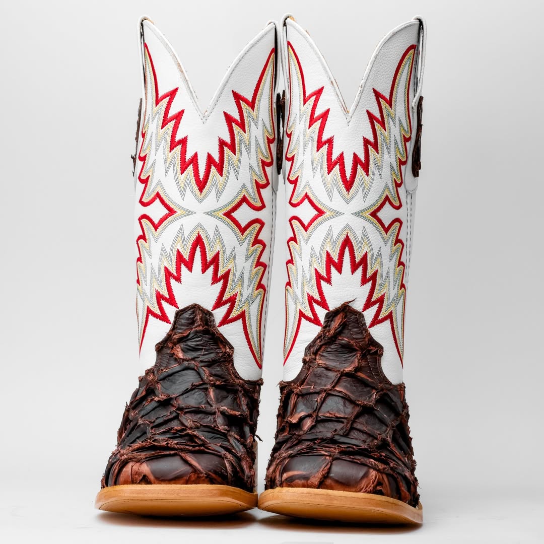 NEW Rustic Brown GENUINE Pirarucu Boots