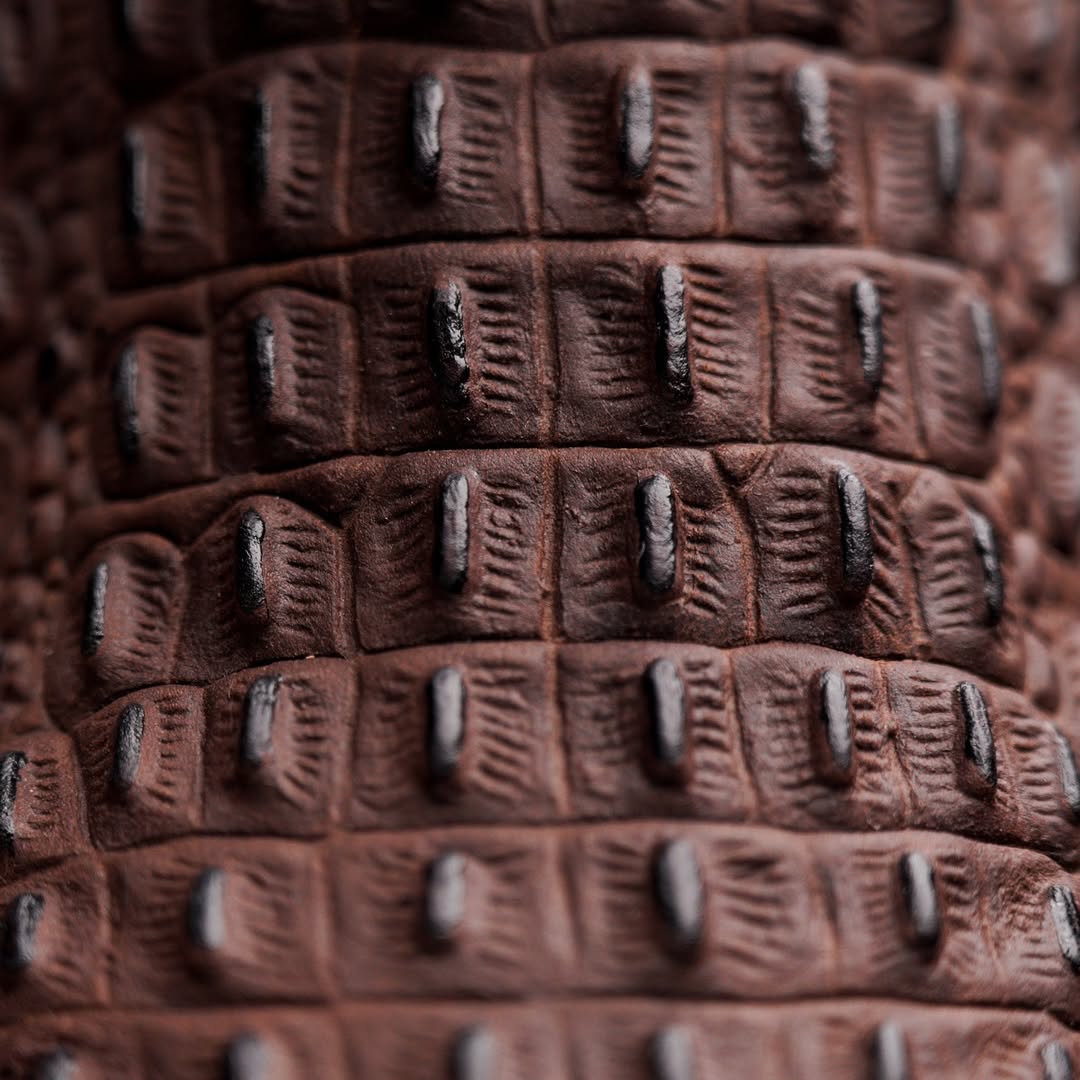 New Arrival Matte Brown Caiman Horn Back Boots On SALE  For