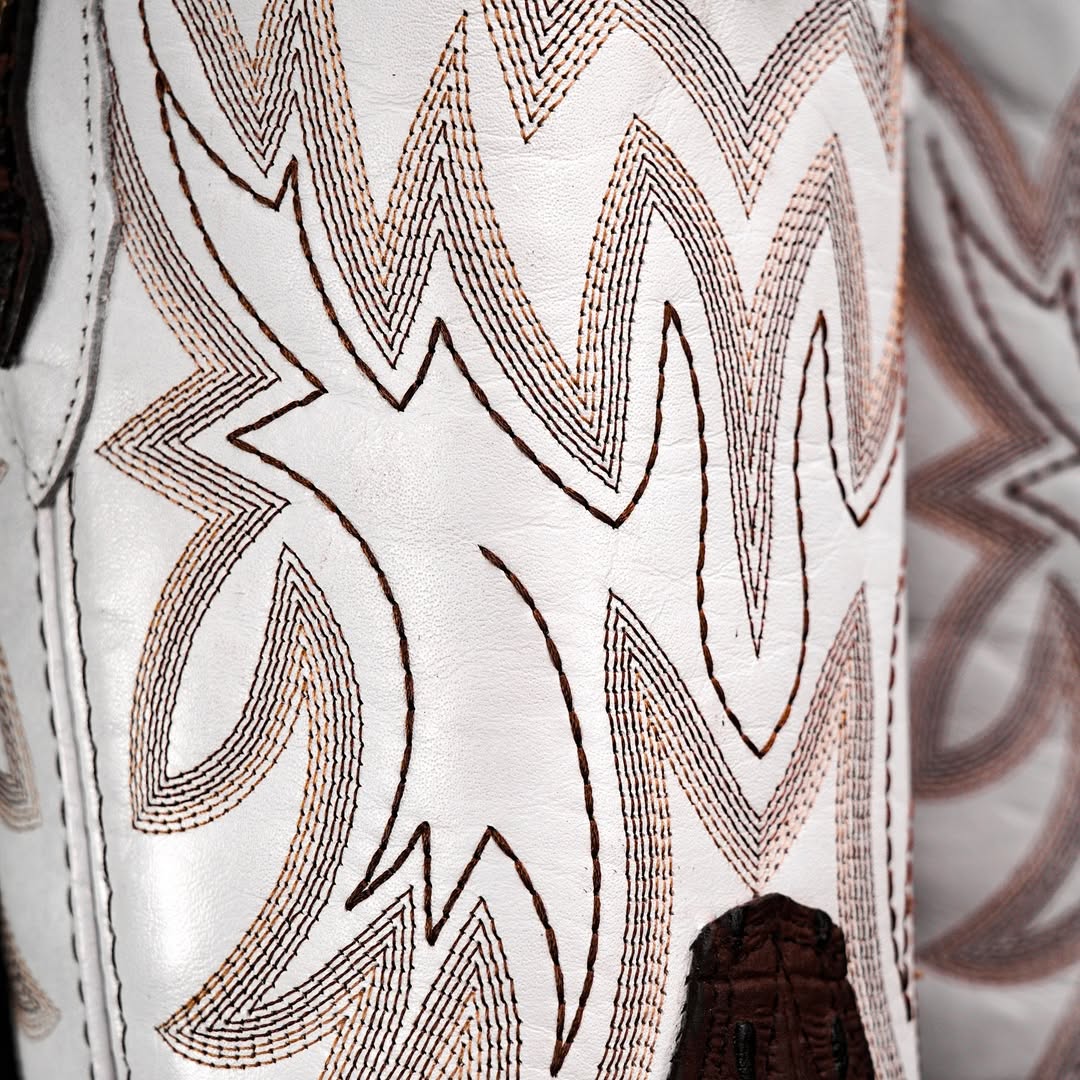 New Arrival Matte Brown Caiman Horn Back Boots On SALE  For