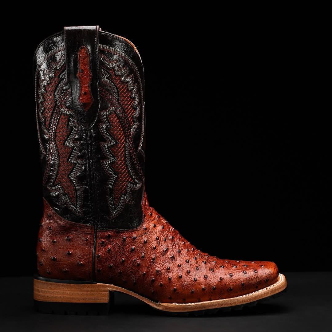 New Cognac Ostrich Boots