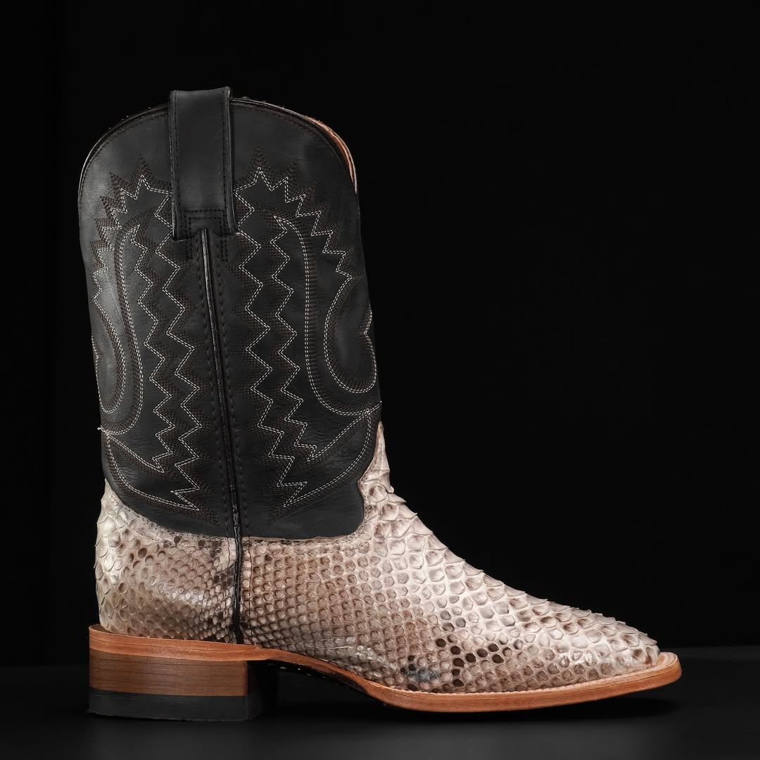 New AUTHENTIC Natural Python Skin Boots