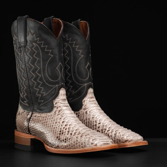 New AUTHENTIC Natural Python Skin Boots