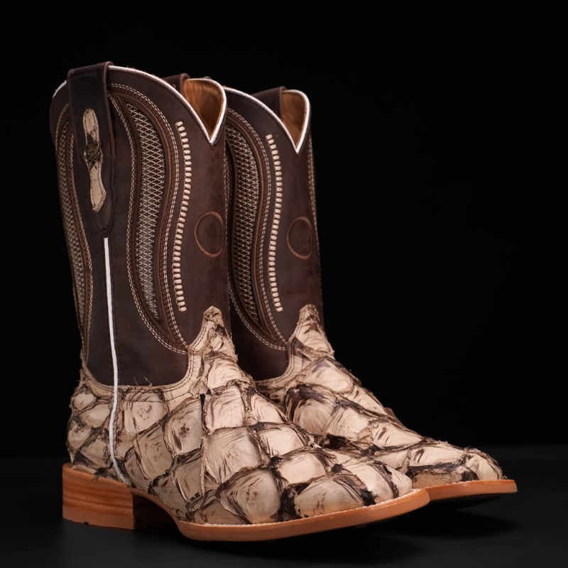 100% AUTHENTIC Mink Pirarucu Skin Boots