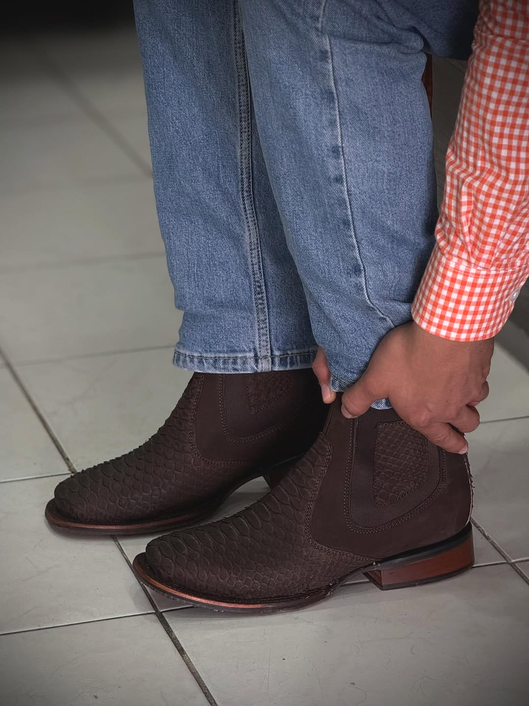 Exclusive Exotic Leather Boot – Custom Sole Design